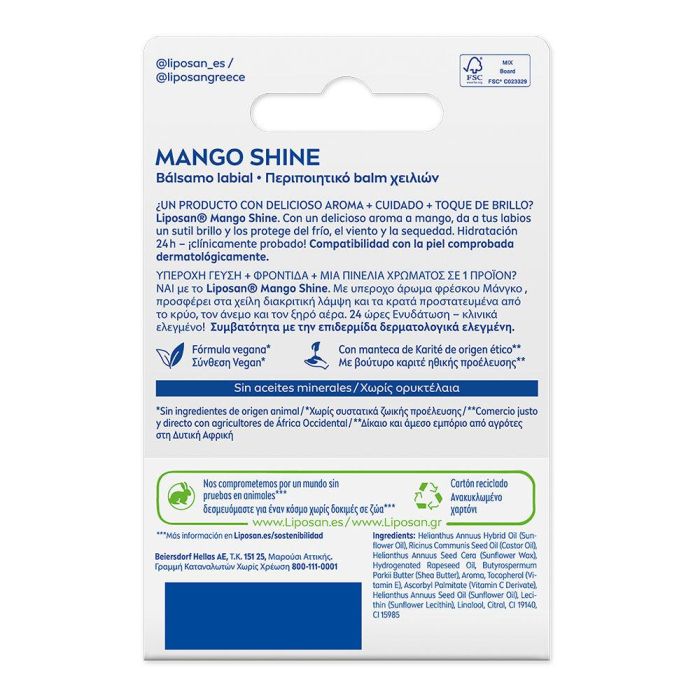 Liposan Mango Shine Bálsamo Labial 4,8 Gr 2 Liposan Mango Shine Bálsamo Labial 4,8 Gr 2