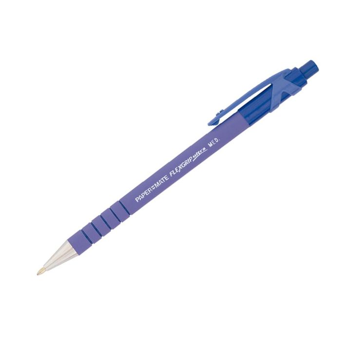 Boligrafo Flexgrip Retractil Azul 12 unidades 1