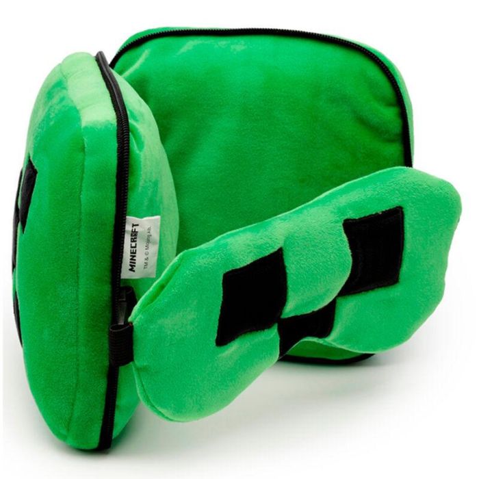 Almohada viaje antifaz Creeper Minecraft Relaxeazzz 2 Almohada viaje antifaz Creeper Minecraft Relaxeazzz 2