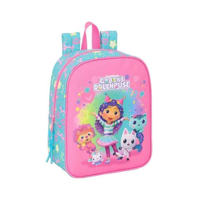 Safta Mochila Guardería Adapt. Carro Gabby's Dollhouse "Confetti" 22x27x10 cm Niñas