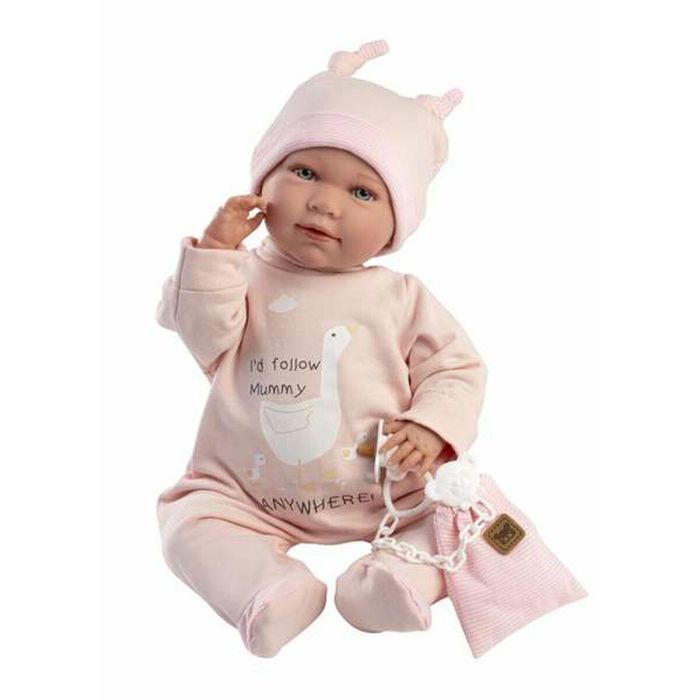 Muñeca mimi recien nacido llorona con pijama rosa 42cm cuerpo tela 2 Muñeca mimi recien nacido llorona con pijama rosa 42cm cuerpo tela 2