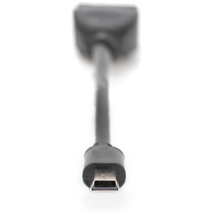 Digitus USB 2.0 Typ Mini B - A St/Bu Adaptador OTG Mini-USB B a USB A Macho/Hembra, 0.2m Negro 1