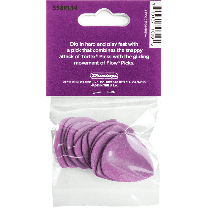 Dunlop Púas Tortex Flow 1.14 mm Pack 12 Unidades 3 Dunlop Púas Tortex Flow 1.14 mm Pack 12 Unidades 3