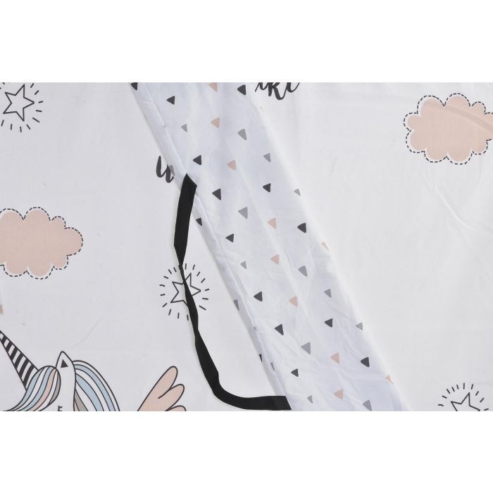 DKD Home Decor Tipi Infantil 110 x 106 x 110 cm Algodon y Madera con Estampado de Unicornio 5