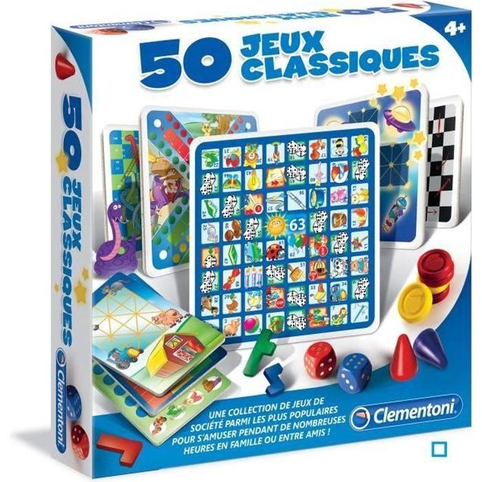 CLEMENTONI - 50 juegos clásicos - Juego de mesa CLEMENTONI - 50 juegos clásicos - Juego de mesa