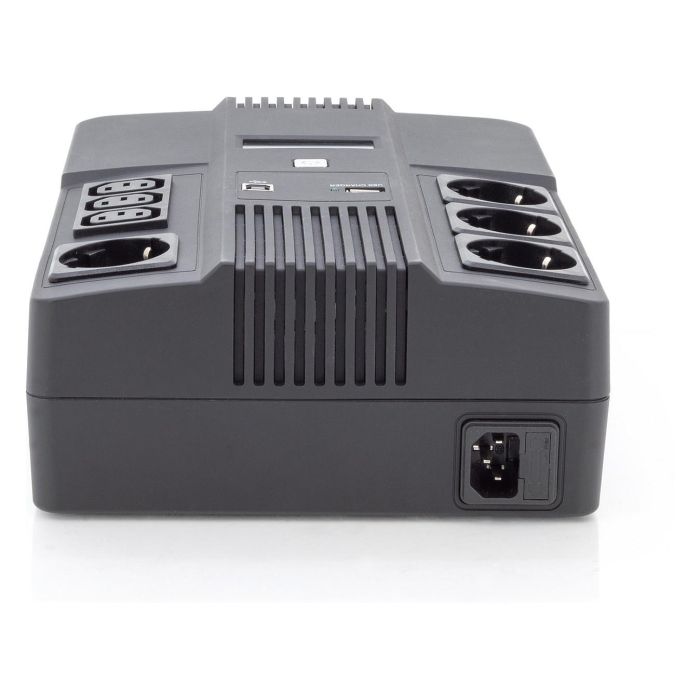 Digitus USV 600VA AllinOne 360W Line-Interactive SAI, 0.6 kVA / 360 W, Seno, 7 Salidas AC, 2 Puertos USB
