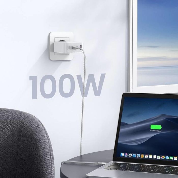UGREEN USB-A+3xUSB-C 100W GaN Tech Fast Wall Charger EU White 3 UGREEN USB-A+3xUSB-C 100W GaN Tech Fast Wall Charger EU White 3