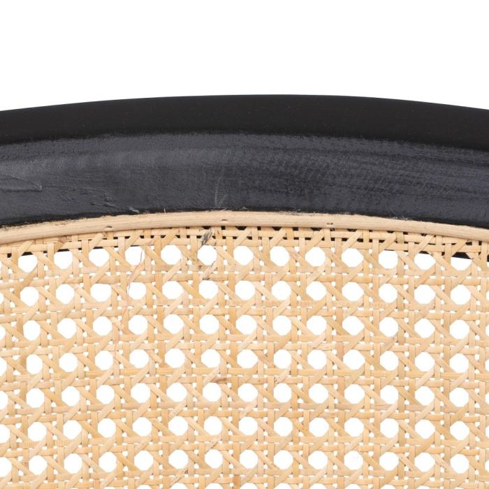 Sillón Natural-Negro Ratán/Madera Salón 58 X 60 X 77 cm