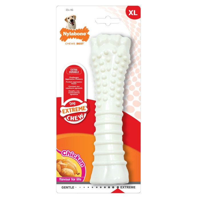 Nylabone Power Chew DuraChew Mordedor para Perros Potentes Extreme Chew XL Texturizado Sabor Pollo Nylon Duradero Cuidado Dental 1 Nylabone Power Chew DuraChew Mordedor para Perros Potentes Extreme Chew XL Texturizado Sabor Pollo Nylon Duradero Cuidado Dental 1