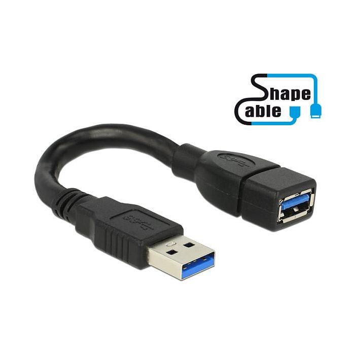 DeLOCK Cable USB 3.0-A a USB 3.0-A, 0.15 m, Negro 2 DeLOCK Cable USB 3.0-A a USB 3.0-A, 0.15 m, Negro 2