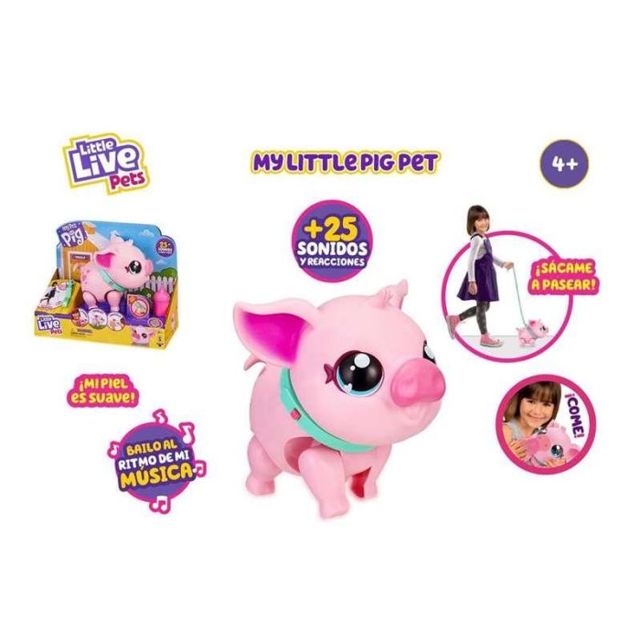Little Live Pets Cerdito My Pet Pig Interactivo, ¡Come y Camina!, con 25 Sonidos, 30 cm, Juguete para Niños +4 años 7 Little Live Pets Cerdito My Pet Pig Interactivo, ¡Come y Camina!, con 25 Sonidos, 30 cm, Juguete para Niños +4 años 7