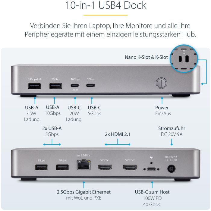 Dockstation Startech 155UE-USB4-DOCK 2