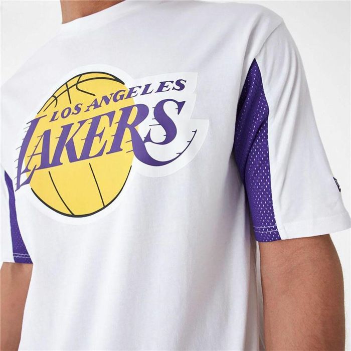 Camiseta Deportiva de Manga Corta New Era 60435482 Blanco (S) 4