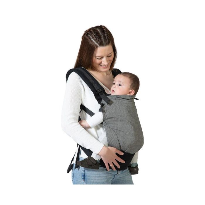 KioKids Portabebés Ergonómico Evolutivo Ajustable con Velcro para Bebés desde 0 Meses - Posición Fisiológica M Ranita - Negro 1 KioKids Portabebés Ergonómico Evolutivo Ajustable con Velcro para Bebés desde 0 Meses - Posición Fisiológica M Ranita - Negro 1