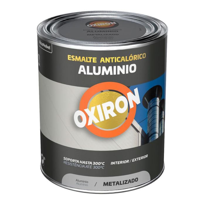 Titan Esmalte Anticalórico Aluminio Metalizado 750 ml - Resistente hasta 300°C - Uso Interior/Exterior para Chimeneas y Estufas