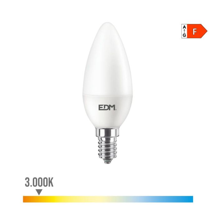 Bombilla vela led e14 8 W 806 lm 3000 k luz calida ø3,8 x 11,4 cm