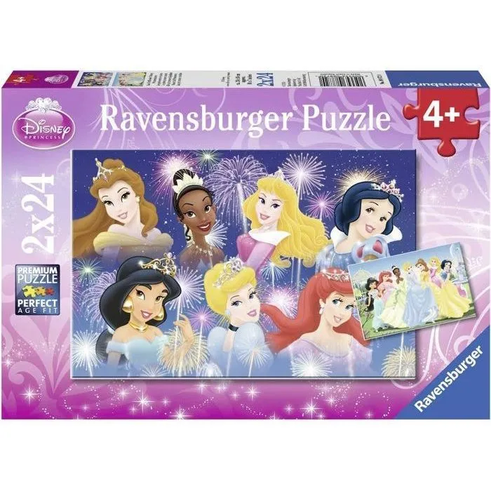 Ravensburger Puzzle Princesas juntas 2x24pcs 1 Ravensburger Puzzle Princesas juntas 2x24pcs 1