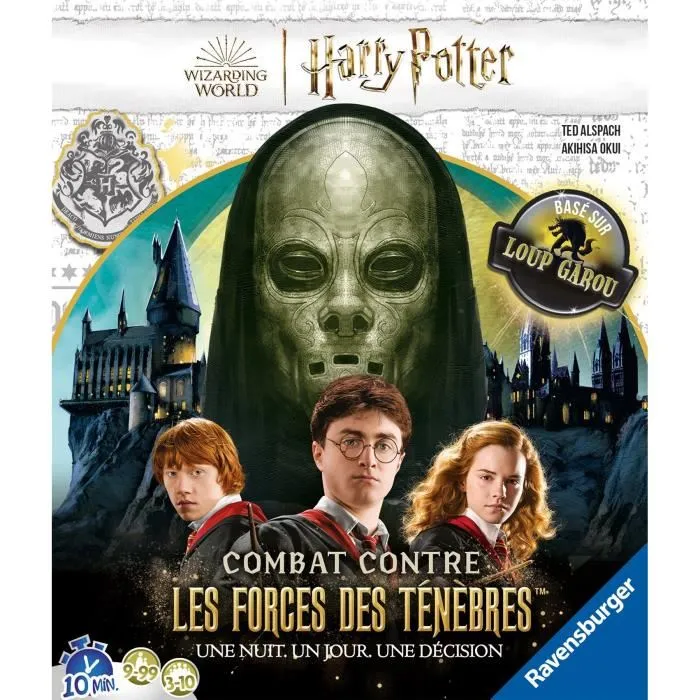 Ravensburger 27354 Juegos de mesa de Harry Potter Combate contra las fuerzas de la oscuridad, basado en el juego Hombre Lobo, Para 9 años 2