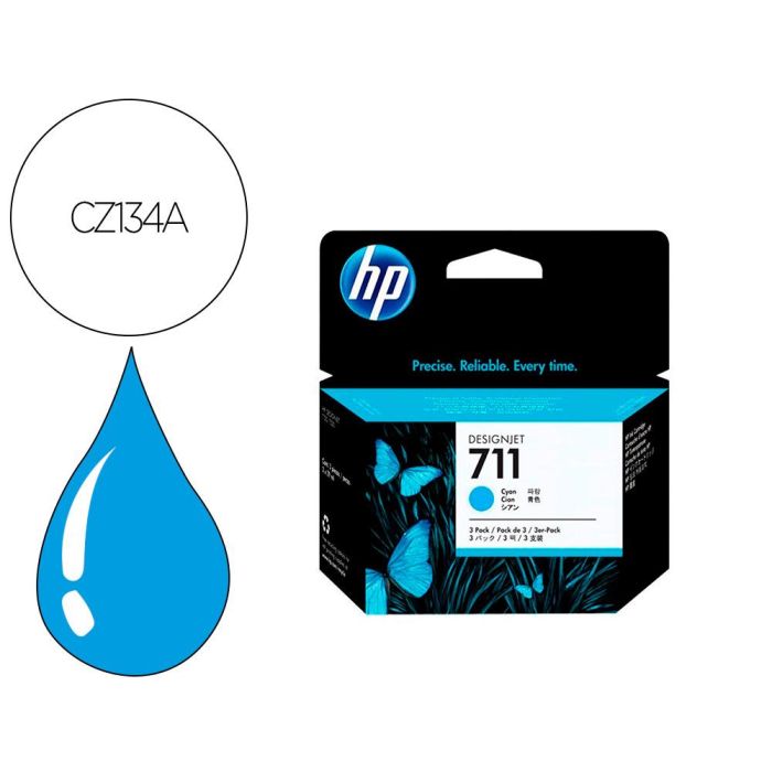 Hp Tinta Cian Designjet T120-T520 - Nº 711 Pack 3