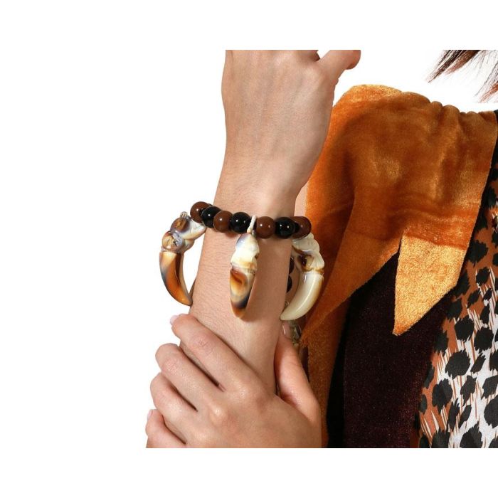 Pulsera Dientes Cavernícola para Mujer Adulto - Accesorio para Fiestas Temáticas, Carnaval y Halloween 0 Pulsera Dientes Cavernícola para Mujer Adulto - Accesorio para Fiestas Temáticas, Carnaval y Halloween 0