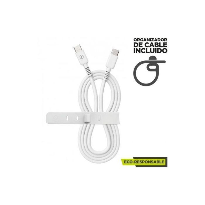 Cable USB-C Muvit MCUSC0008 1,2 m Blanco 2