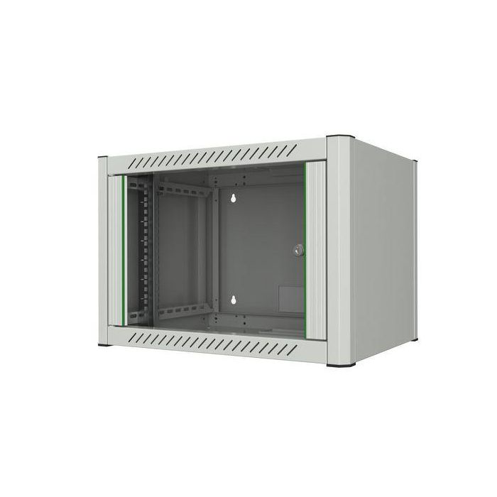 Lanview 19" Rack Cabinet 6U 60 x 45 Fondo 38 cm con Puerta de Cristal Templado para Montaje en Pared 0 Lanview 19" Rack Cabinet 6U 60 x 45 Fondo 38 cm con Puerta de Cristal Templado para Montaje en Pared 0
