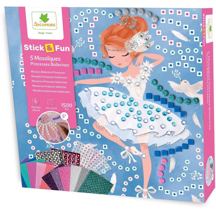 Mosaicos - Sycamore - Stick'N Fun - Princesas bailarinas - Edades 5+
