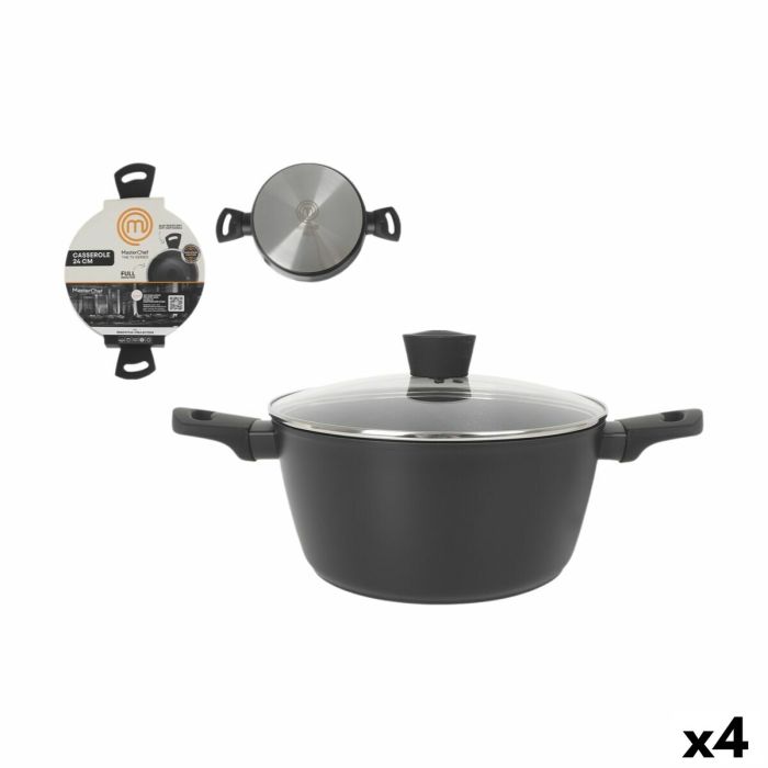 Cacerola Con Tapa MasterChef 24 cm (4 Unidades) Cacerola Con Tapa MasterChef 24 cm (4 Unidades)