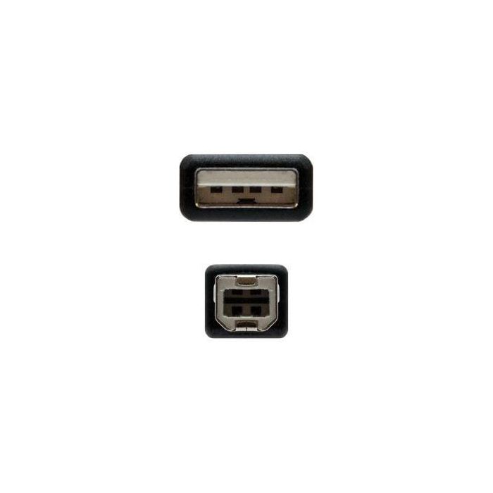 Cable USB 2.0 Impresora Nanocable 10.01.0103-BK/ USB Tipo-B Macho - USB Macho/ 1.8m/ Negro 2 Cable USB 2.0 Impresora Nanocable 10.01.0103-BK/ USB Tipo-B Macho - USB Macho/ 1.8m/ Negro 2