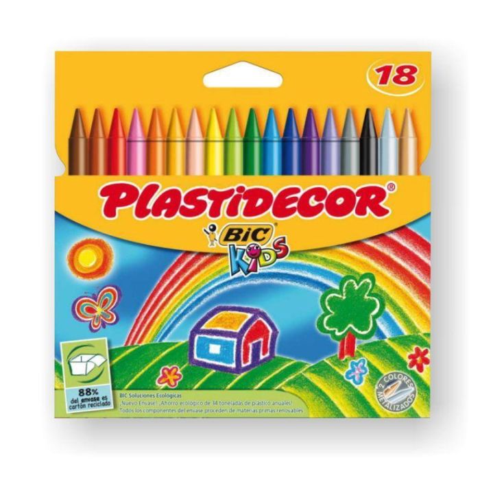 Plastidecor Ceras Kids Colores Surtidos Estuche 18 Ud Plastidecor Ceras Kids Colores Surtidos Estuche 18 Ud