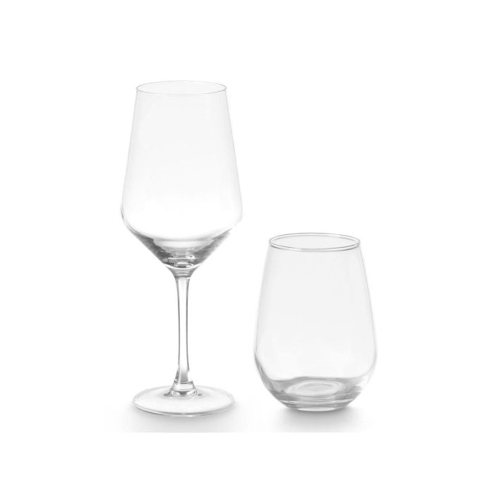 Vivalto Set de 8 Piezas de Vidrio Transparente con Vasos de 480 ml y Copas de 620 ml (2 Unidades) 1 Vivalto Set de 8 Piezas de Vidrio Transparente con Vasos de 480 ml y Copas de 620 ml (2 Unidades) 1