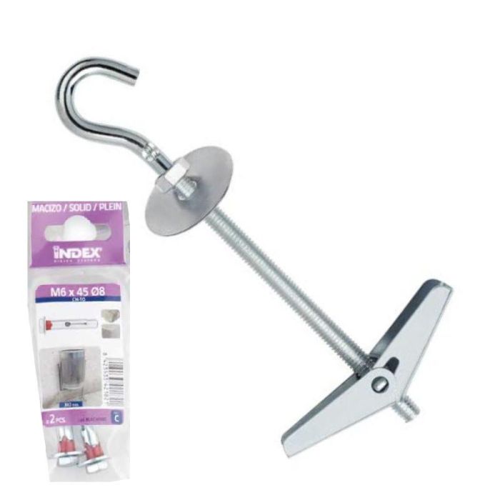 INDEX Palomilla con Muelle Gancho Métrica M-5 Blister