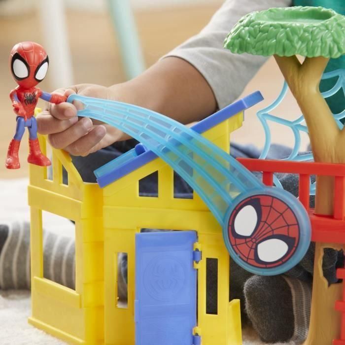 Caja zona de juegos Spidey con figura de Spidey de 10 cm, para niños de 3 años, Marvel Spidey y sus Amigos Extraordinarios 4