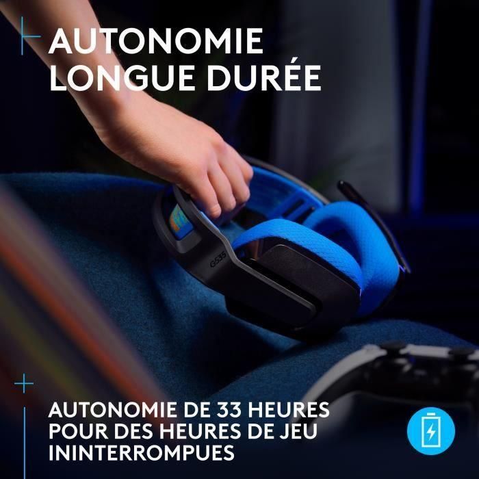 Auriculares gaming - Inalámbricos - LOGITECH G - G535 LIGHTSPEED - PC y PS5 - Negro/Azul 2 Auriculares gaming - Inalámbricos - LOGITECH G - G535 LIGHTSPEED - PC y PS5 - Negro/Azul 2