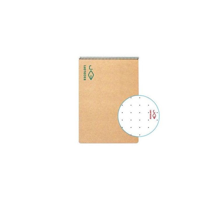 Bloc Escolofi Tapa Dura 4º 100H Apaisado Dots 80G Ecologico (Set de 5)