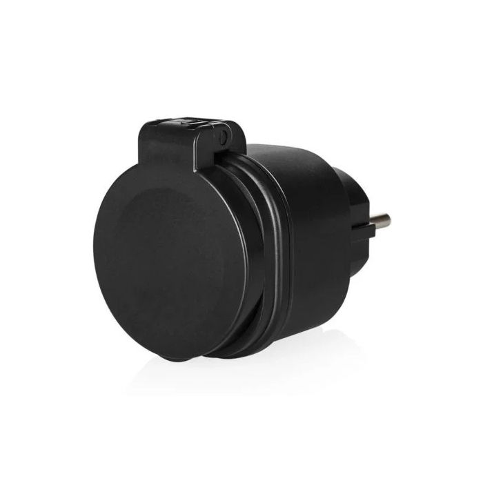 Smartwares SH4-99653 Set de Mini Enchufes para Exterior Inteligentes Negros Control Remoto y App IP44 3000W 2 Unidades