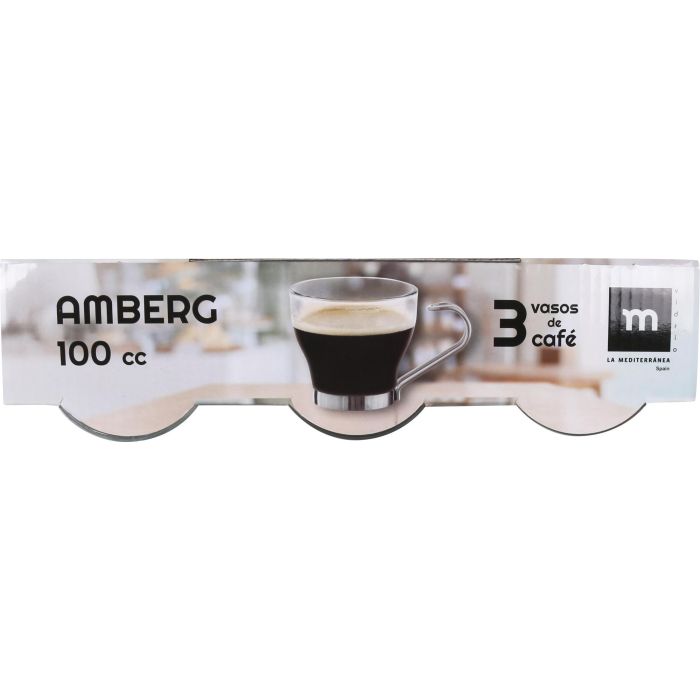 Set de 3 Vasos para Café Amberg 100 cc - La Mediterranea (24 Cajas) 3 Set de 3 Vasos para Café Amberg 100 cc - La Mediterranea (24 Cajas) 3