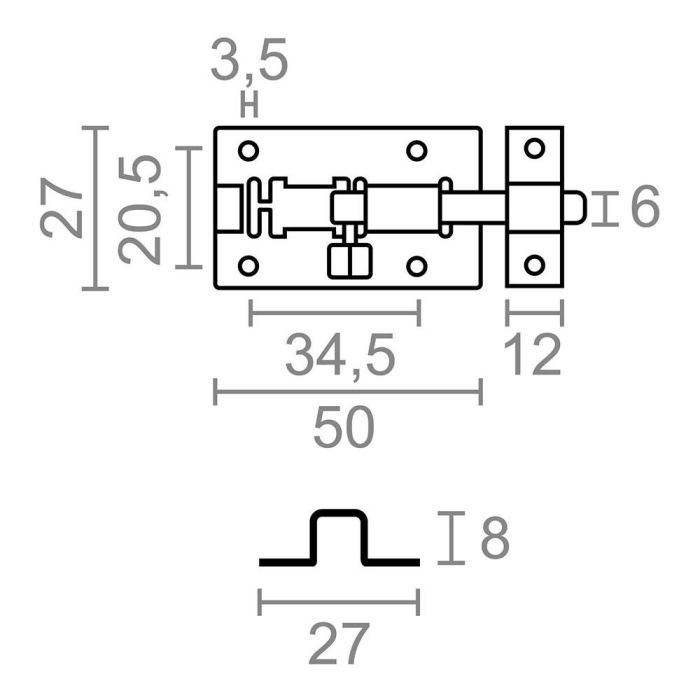 Edm Pasador ps15 Acero Inoxidable 45 mm Pasador 3