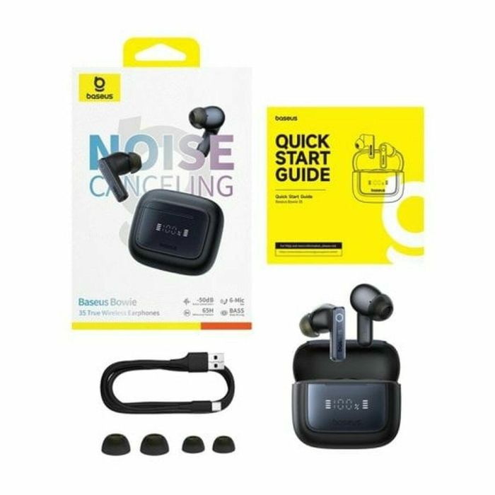 Auriculares con Micrófono Baseus Negro 2 Auriculares con Micrófono Baseus Negro 2