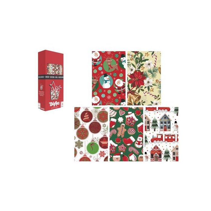 Papel De Regalo Rollo Basika 0,7X2 M (Caja De 50) Navidad