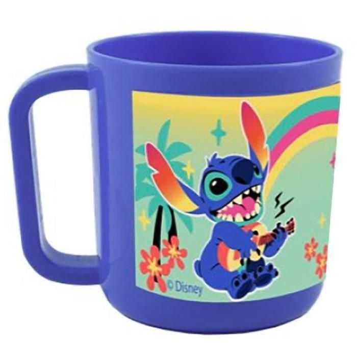 Fun House FUN3524550064758 Vajilla Stitch y Angel - Vaso, plato Ø22/Ø16 cm, cubiertos, botella y caja de aperitivos 5