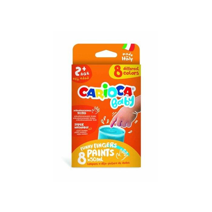 Pintura De Dedos Carioca Baby 50 Ml (Bote) Estuche De 8