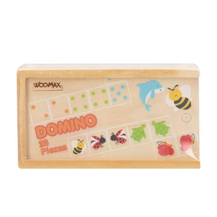 Woomax Domino Animales de Madera 28 Piezas para Niños a Partir de 24 Meses 7