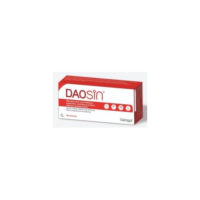 Daosin 90 tabletas, complemento para el déficit de la enzima DiAminoOxidasa (DAO)