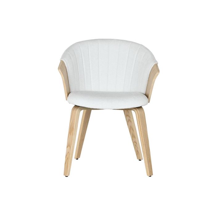 Silla Scandi DKD Home Decor Blanco 57.5 x 75 x 60 cm 5