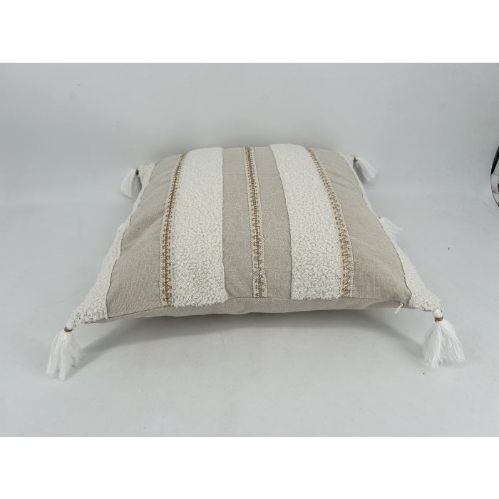 Cojin Boho DKD Home Decor Natural Blanco 45 x 45 cm (2 Unidades) 4 Cojin Boho DKD Home Decor Natural Blanco 45 x 45 cm (2 Unidades) 4