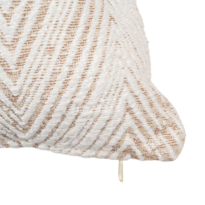 Cojín Blanco/Beige Algodón Decoración 40 X 60 cm