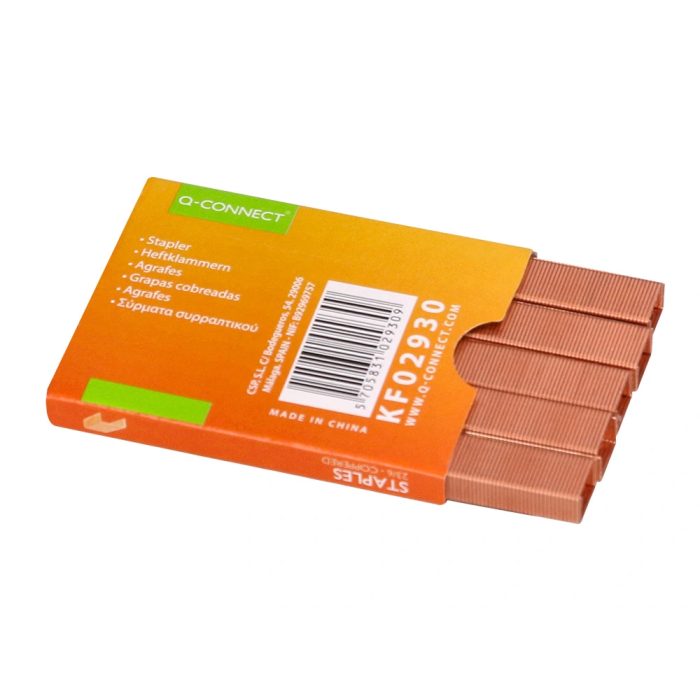 Q-connect Grapas Nº 23/6 Cobreadas Caja de 1000 Unidades 5