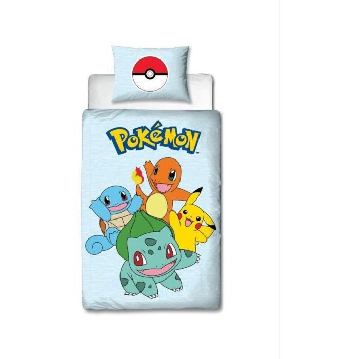 Pokemon Juego de Cama Reversible AAART15021 - Pikachu y Starter 1G III - Microfibra - Funda Nórdica 140x200 cm + Almohada 63x63 cm 3 Pokemon Juego de Cama Reversible AAART15021 - Pikachu y Starter 1G III - Microfibra - Funda Nórdica 140x200 cm + Almohada 63x63 cm 3
