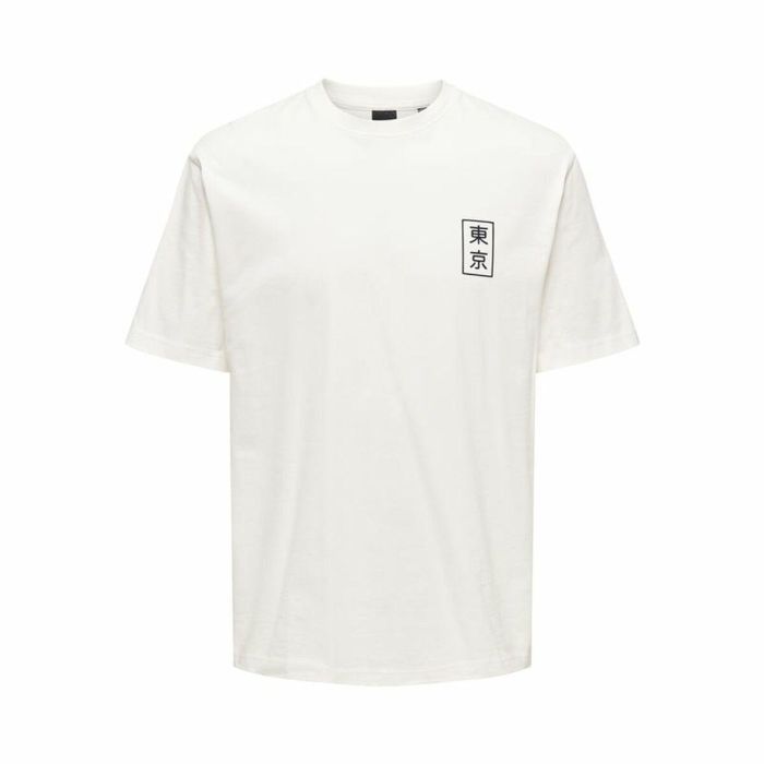 Camiseta de Manga Corta Hombre Only & Sons Onskace Rlx Blanco 0 Camiseta de Manga Corta Hombre Only & Sons Onskace Rlx Blanco 0